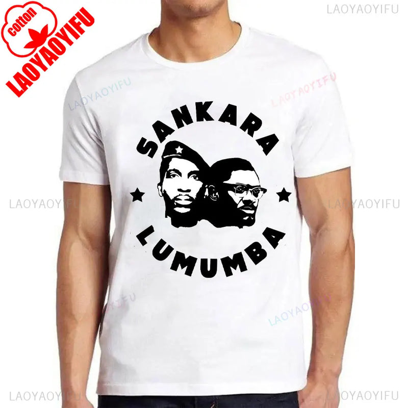 Thomas Sankara Lumumba Burkina Faso Design Retro Gift Cool Men Women TopsT Shirt for Fitness Training Comfortable Personality