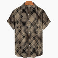 2024 Men's Leopard 3D Shirts Summer Hawaii Beach Shirt Men's Short Sleeve Retro Fashion Clothing Personalized Design Men's Tops