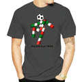 Mens Retro 2 T Shirt Italia Football Mascot Italy Tumblr Soccer Men Clothing Graphic Oversized T Shirt Harajuku 90 Summer Funny