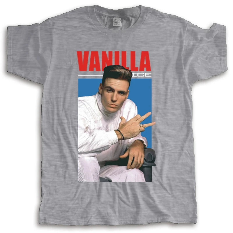 Tshirt men summer top tees men novelty tshirt Vanilla Ice Couch on Vintage Black - T-Shirt unisex t-shirt loose style tops