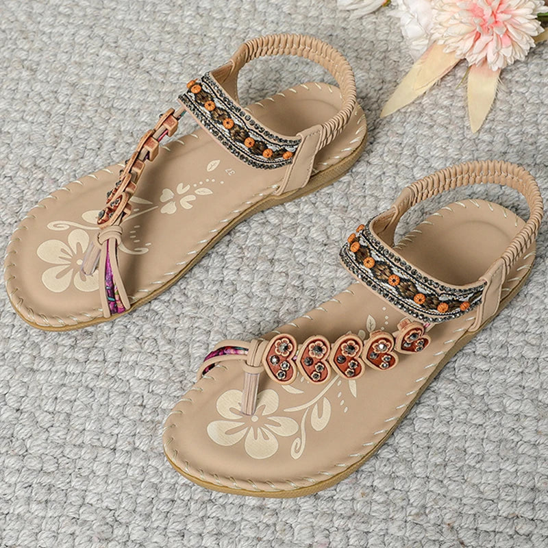 Women's Sandals Bohemia Style Sandals Summer 2025 New Shoes For Woman Flip Flops Beach Summer Shoes Women Low Heels Footwear