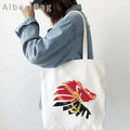 Luanda Angola Map Flag Emblem Gift Idea Love Heart South Africa Skyline Shopper Harajuku Canvas Tote Bag Cotton Shopping Handbag