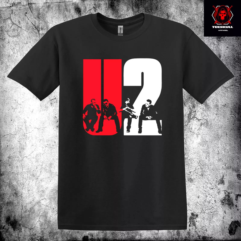 U2 Classic Rock Band Logo Tee  American Men Women Hip-hop Street Rock Short-sleeved Cotton Band Singer Rock Top