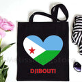 Love Denmark France Greece Egypt Ecuador Mexico Romania Djibouti USA UAE UK Belgium Cape Verde Heart Flag Cute Tote Bag Handbags