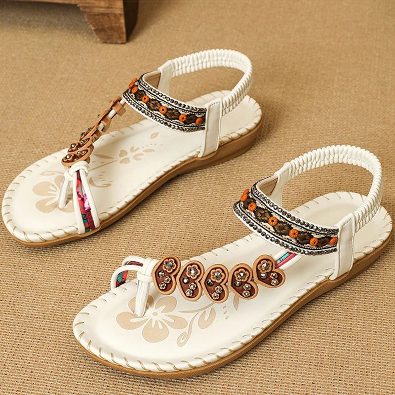 Women's Sandals Bohemia Style Sandals Summer 2025 New Shoes For Woman Flip Flops Beach Summer Shoes Women Low Heels Footwear