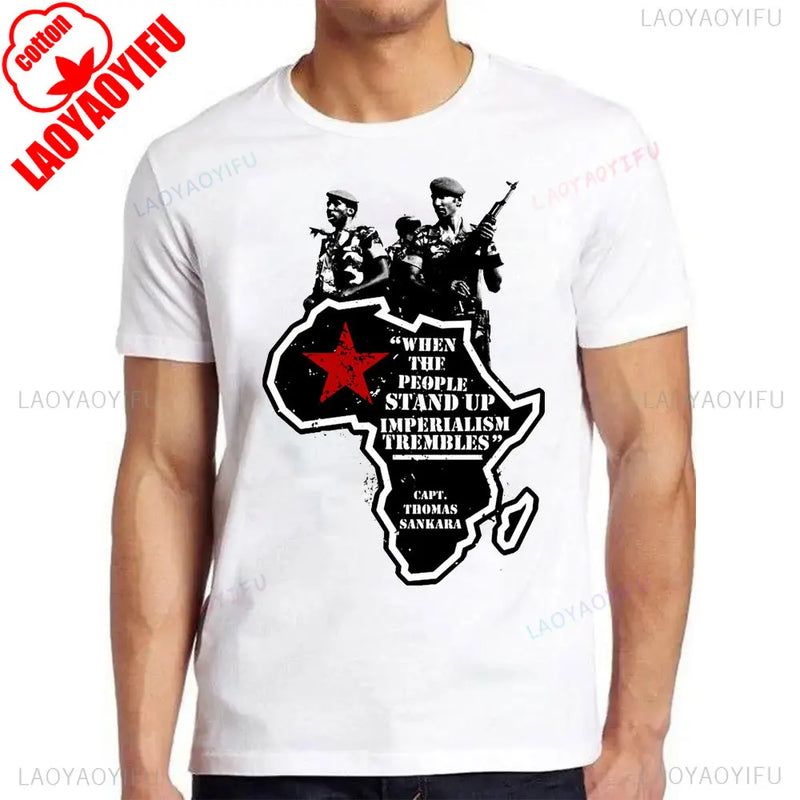 Thomas Sankara Lumumba Burkina Faso Design Retro Gift Cool Men Women TopsT Shirt for Fitness Training Comfortable Personality