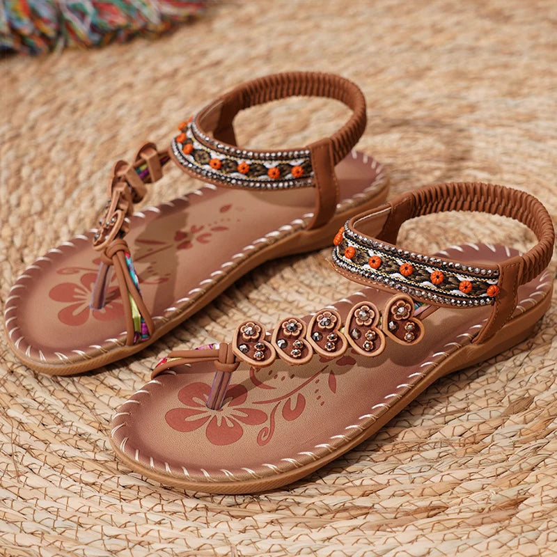 Women's Sandals Bohemia Style Sandals Summer 2025 New Shoes For Woman Flip Flops Beach Summer Shoes Women Low Heels Footwear