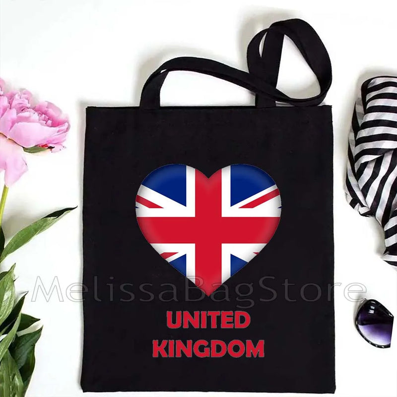 Love Denmark France Greece Egypt Ecuador Mexico Romania Djibouti USA UAE UK Belgium Cape Verde Heart Flag Cute Tote Bag Handbags