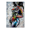 Street Art Woman Body Graffiti Wall Art Canvas Painting Female Body Tattoo Poster And Prints Pictures For Bedroom Home Decor