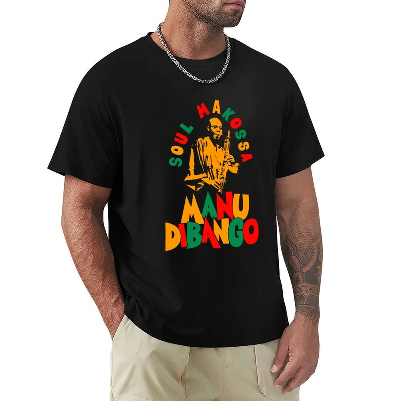 Manu Dibango - Soul Makossa: Funk Icon Tribute Design for T-Shirts T-Shirt custom shirt anime figures blanks mens t shirts