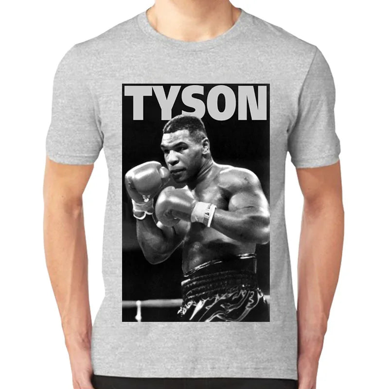 Boxing Champion Custom Boxing Short Sleeve Men's and Women's T-shirt Short Sleeve, Tyson Printed T-shirt Size S-3xl