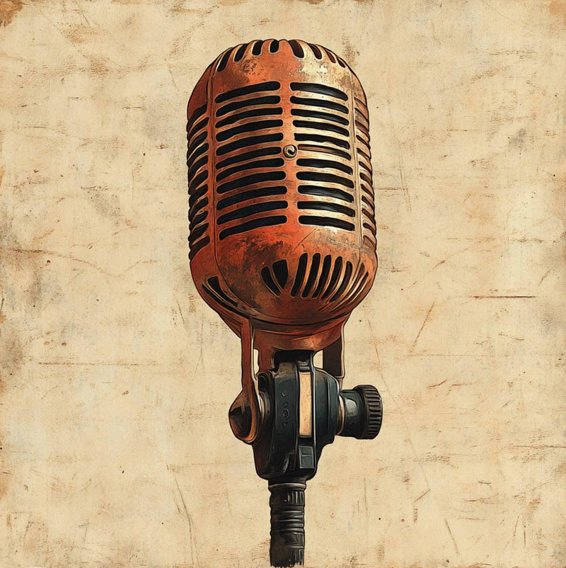 Retro Antique Music Instruments Guitar Microphone Drums Piano Art Poster Canvas Painting Wall Prints Picture Room Home Decor