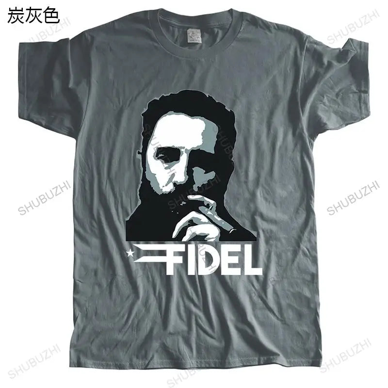 cotton High Quality tshirt men summer tees Brand Clothing Fidel Castro T-Shirt Cuba many short sleeve tops fashion unisex tees