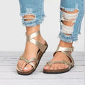 Multi Colored Womens Sandals with Open Toe Straight Buckle Strap Non Slip Wear-resistant 2025 New Summer Outdoor PU Flat Sandals