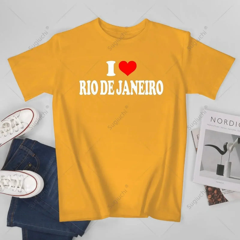 Unisex Men I Love Rio De Janeiro Tshirt Tees T Shirts Women Boys 100% Cotton T-Shirt