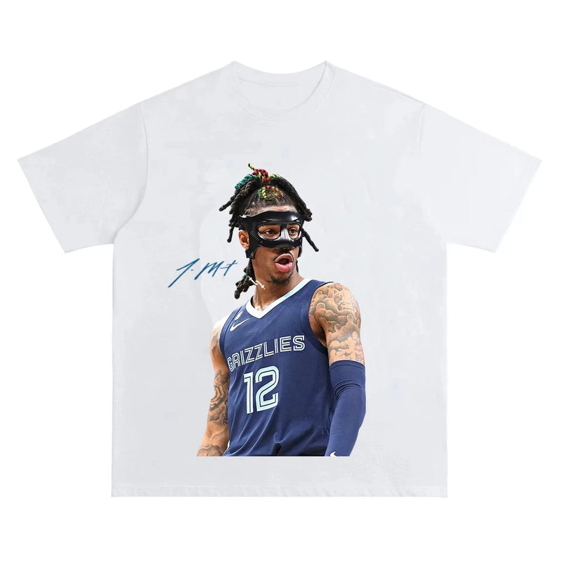 The 2025 New Morant Breathable, Fashionable and Casual High-quality Men's Pure Cotton Round-neck Graphic Printed T-shirt