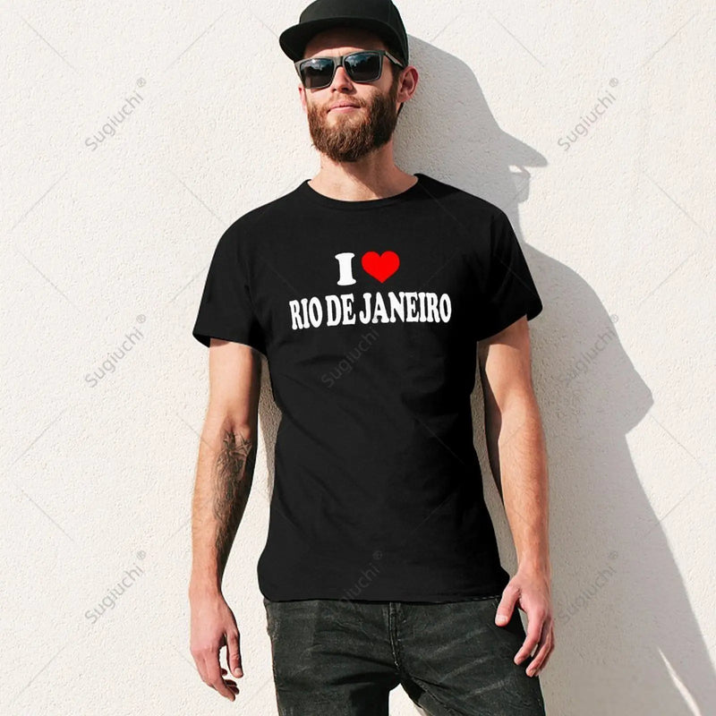 Unisex Men I Love Rio De Janeiro Tshirt Tees T Shirts Women Boys 100% Cotton T-Shirt