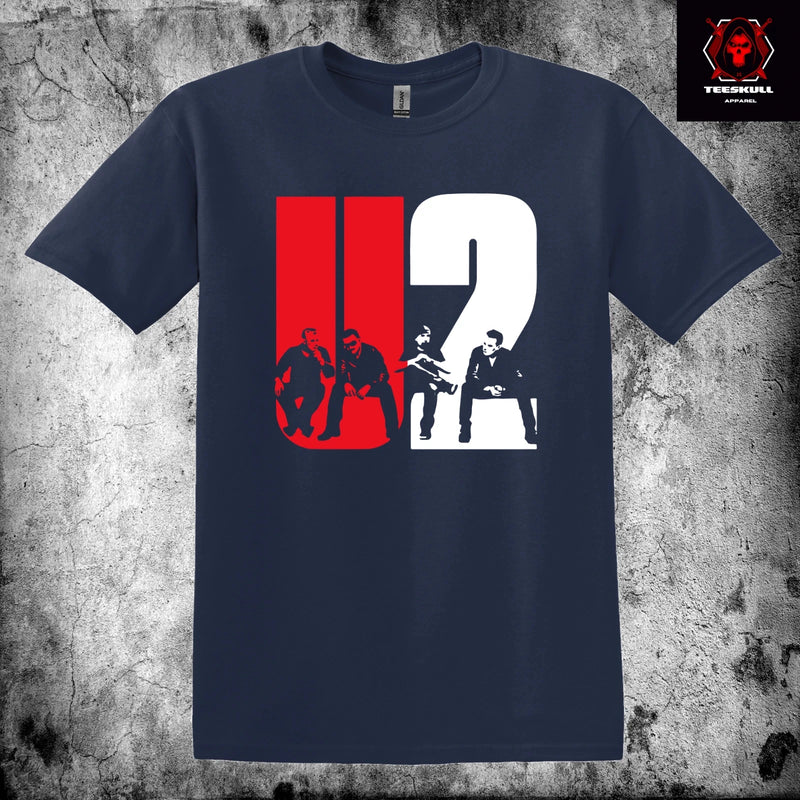 U2 Classic Rock Band Logo Tee  American Men Women Hip-hop Street Rock Short-sleeved Cotton Band Singer Rock Top