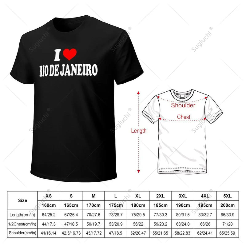 Unisex Men I Love Rio De Janeiro Tshirt Tees T Shirts Women Boys 100% Cotton T-Shirt