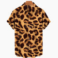 2024 Men's Leopard 3D Shirts Summer Hawaii Beach Shirt Men's Short Sleeve Retro Fashion Clothing Personalized Design Men's Tops