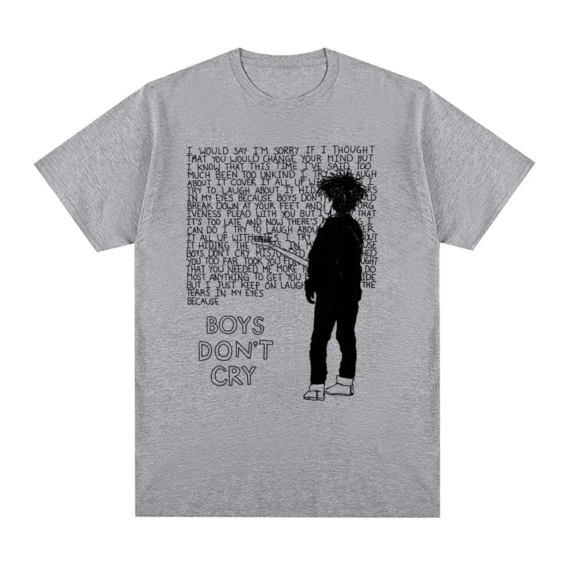 The Cure Vintage T-shirt Robert Smith Boys Don't Cry Cotton Men T shirt New Tee Tshirt Womens Tops